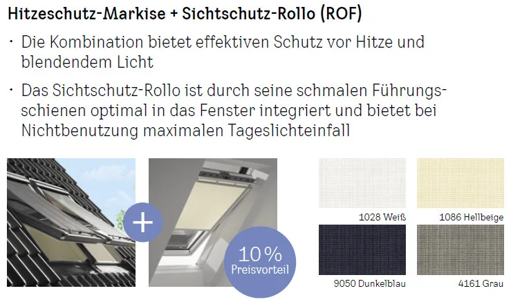 VELUX-Vorteils-Set Markise & Rollo für Größe P08