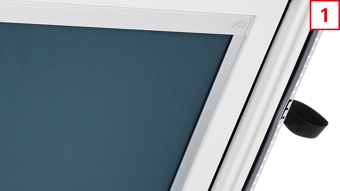 ROTO-Verdunkelungsrollo für Fenstergröße  054/098 oder 05/09