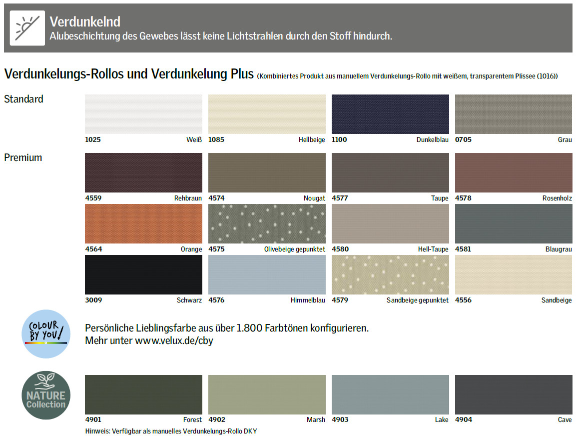 VELUX Verdunkelungsrollo DKL für Größe MK06