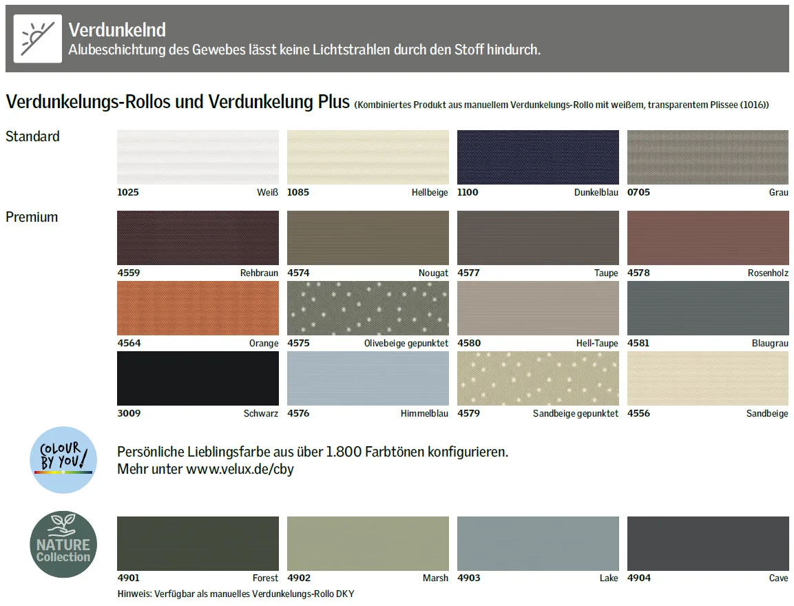 VELUX Verdunkelungsrollo DKL für Größe MK08